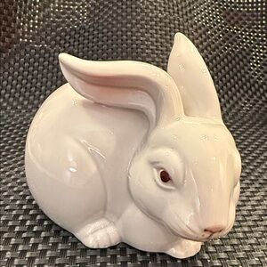 Fitz and Floyd 1975 Vintage Hand Painted White Rabbit Figurine